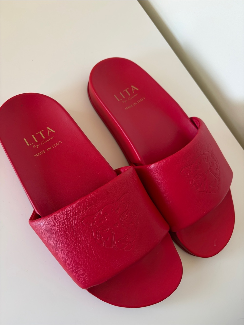 New Leather Slide Sandals - Lita by Ciara - Picture 8 of 8